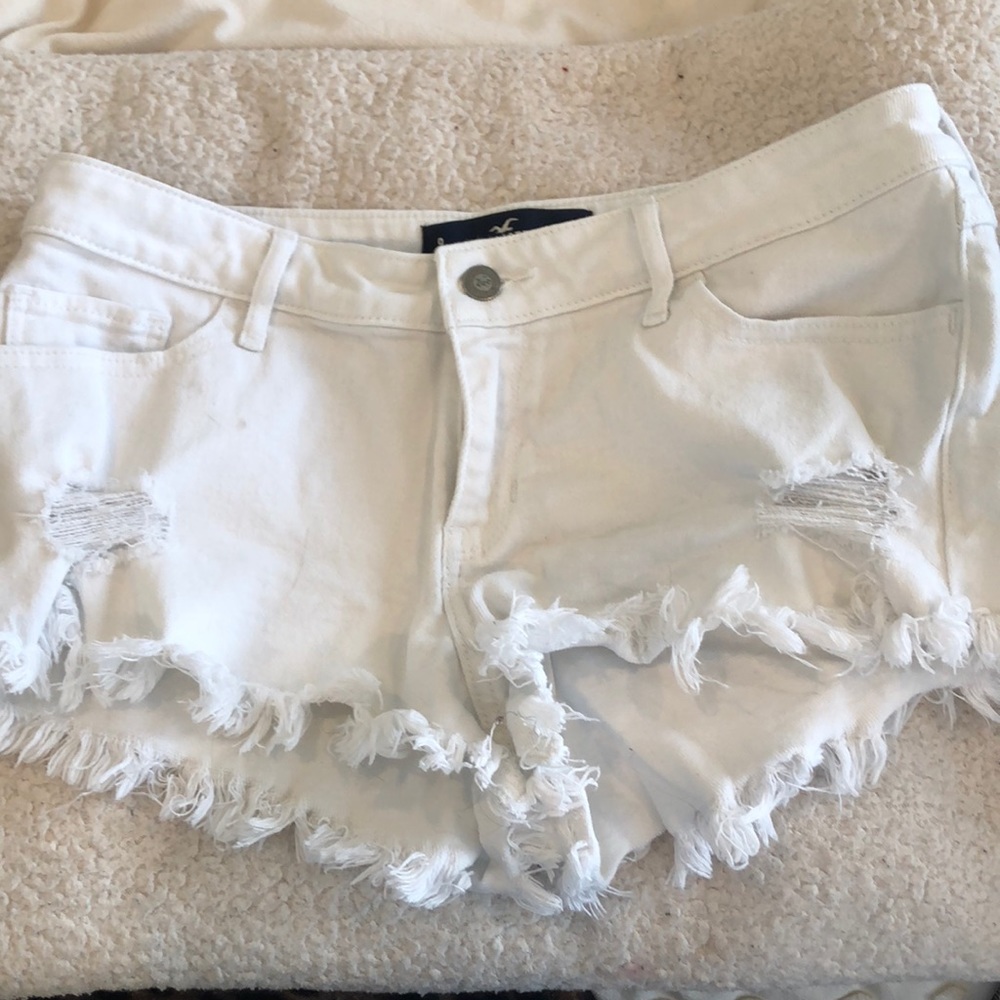 White denim shorts